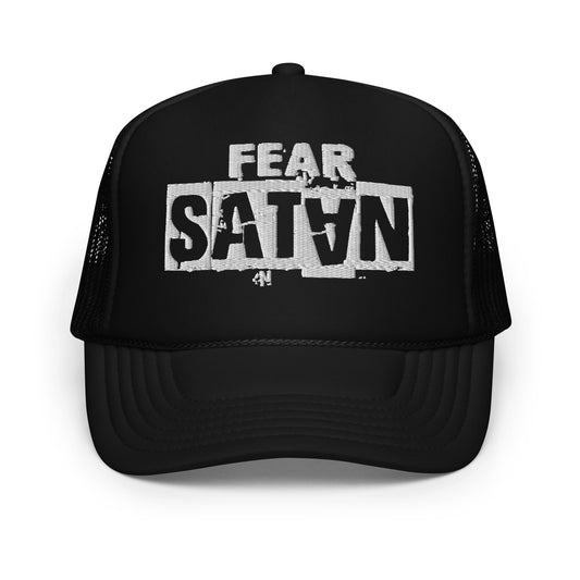 Fear Satan Black Foam Trucker Hat