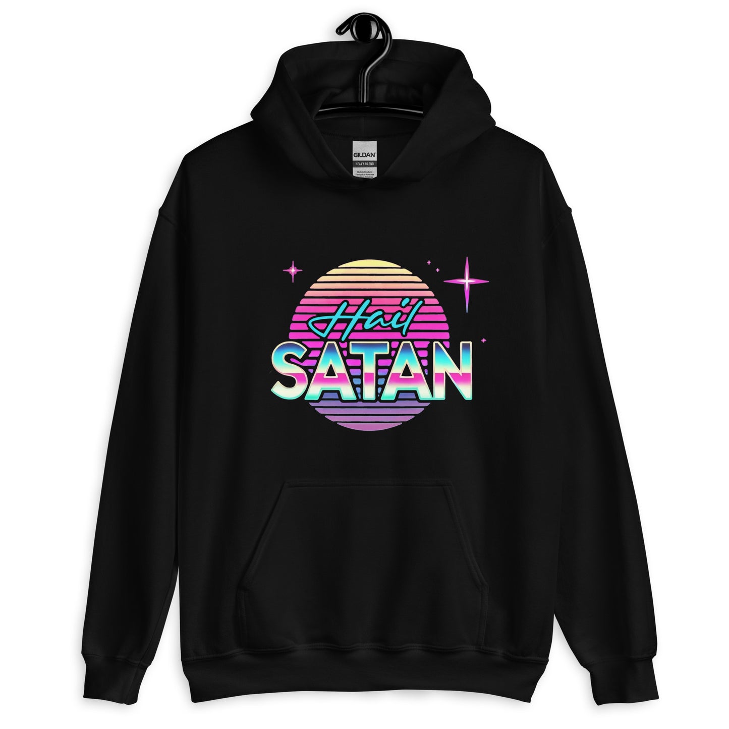 SynthWave Hail Satan Unisex Hoodie